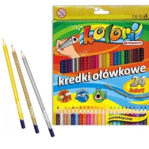 Kredki ołówkowe trójkątne 24 kolorów Kolori PENMAT