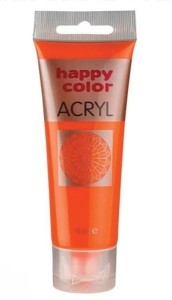 Farba akrylowa 75ml pomarańczowy HAPPY COLOR
