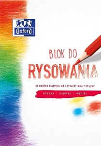 Blok rysunkowy A4/20 120g biały Oxford
