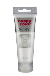 Farba akrylowa 75ml srebny Happy Color