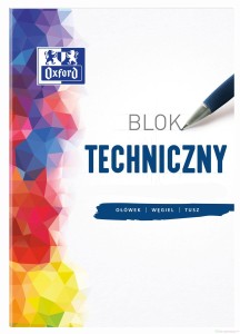 Blok techniczny A4/10 250g biały Oxford