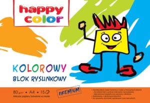Blok rysunkowy A4/15 kolor 80g Happy Color 