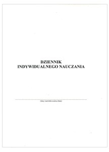 Dziennik indywidualnego nauczania A4