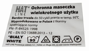 Maseczka ochronna wielorazowa bawełna ŁEZKA
