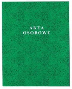 Teczka akta osob.opr.twarda K-fex zielona T04 