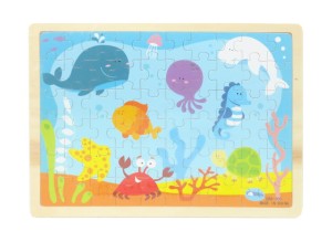 Puzzle drewniane zwierzęta morskie