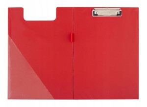 Deska D.RECT PVC z klipem A4 zamyk. czerwo. 009453