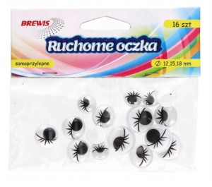 Ruchome oczy RO15  12,15,18mm BREWIS