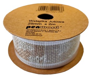 Wstążka jutowa 25mmx2m H063 PSH