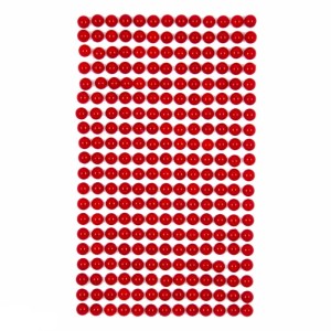 PEREŁKI SAMOPRZYLEPNE 6 MM, 260 SZT. RED