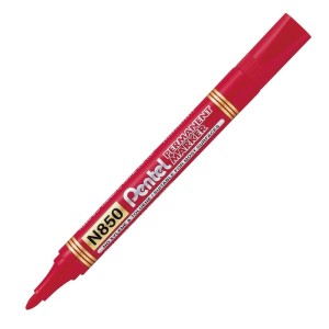 Marker perman. N850-BE okragły czerwony Pentel