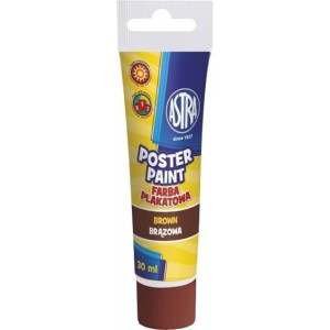 Farba plakatowa w tubce 30ml brązowa Astra