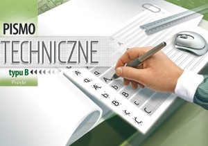 Pismo techniczne typu "B" proste  A4 KRESKA 