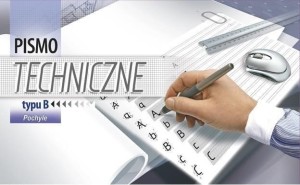 Pismo techniczne typu "B" pochyłe Kreska A4 