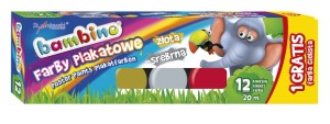 Farby plakatowe Bambino 12 kolorów 20 ml St.Majews