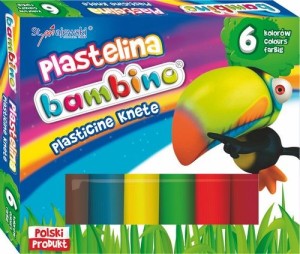 Plastelina okrągła 6 kolorów Bambino St.Majewski