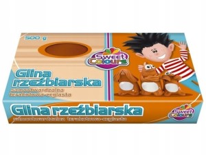 Glina rzeźbiarska samoutwardz. terakotowa 500g OT