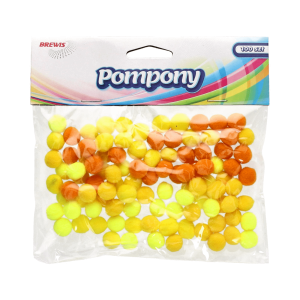 Pompony odcienie żółtego 10mm POM15 a'100 Brewis