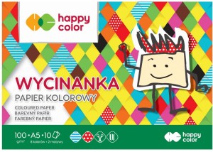Wycinanka papierów kolorowych A5/10 HappyColor