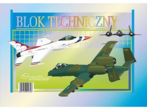 Blok techniczny A4 biały P-tos