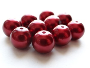 Koraliki 10mm bordowy 61520-04 Kalina