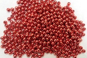 Koraliki 6mm czerwony  61518-08 Kalina