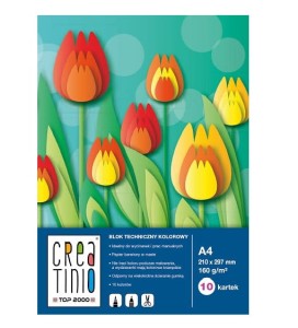 Blok techniczny Creatinio kolorowy A4 10k 160g