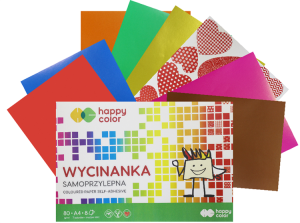 Wycinanka samoprzylepna A4/8 80g Happy Color
