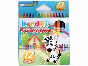 Kredki świecowe PREMIUM 12  kolorów 8912 PSH